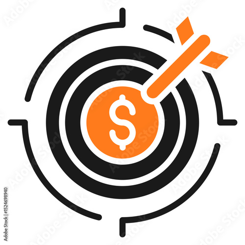 Money Goals Icon For Design Elements