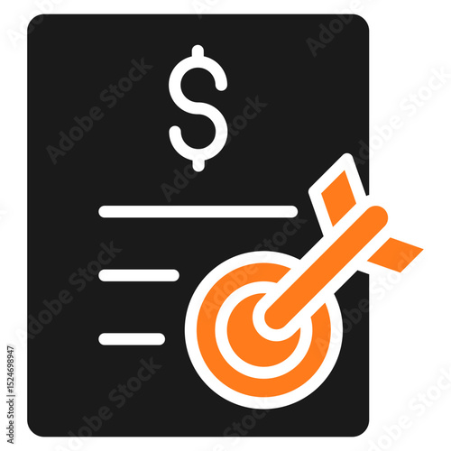 Budget Goals Icon For Design Elements