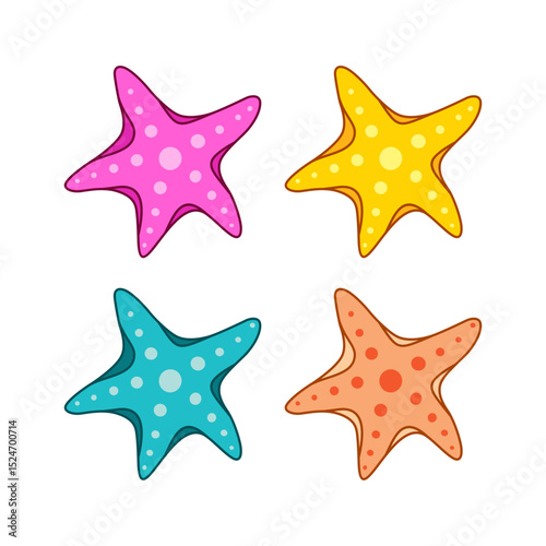 colorful starfish vector collection