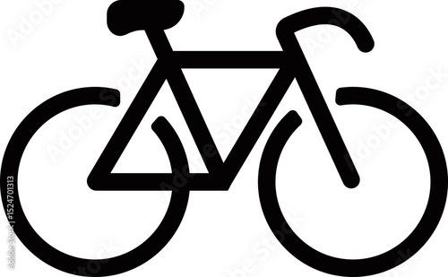 Simple Bicycle Icon in flat trendy style. isolated on transparent background
