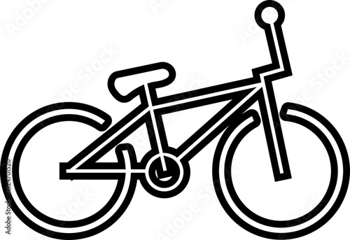 Simple Bicycle Icon in line trendy style. isolated on transparent background