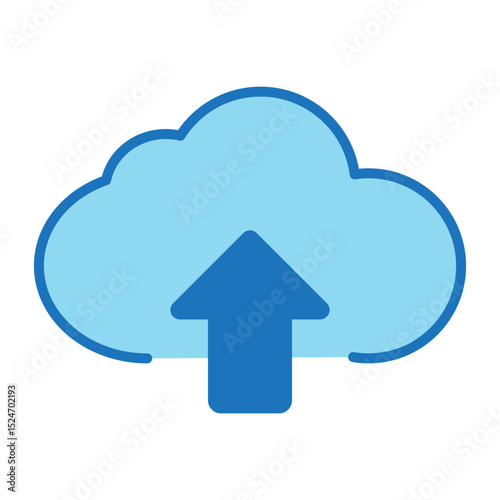 cloud upload blue icon 