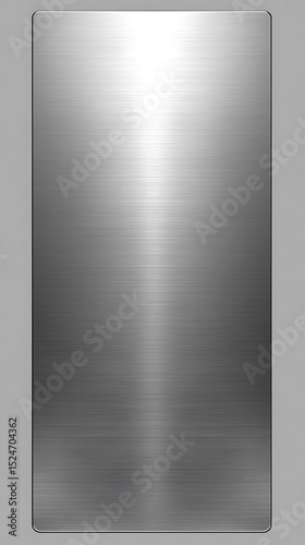 Shiny metal panel backdrop with brushed texture effect and light flare