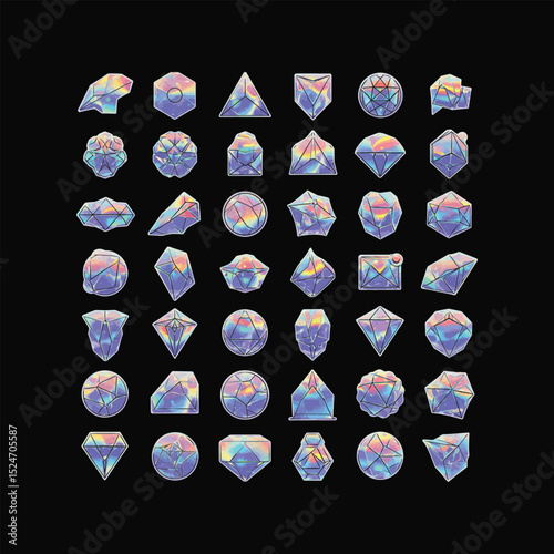 set of abstract geometric shapes