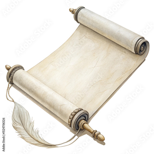White Scroll Illustration