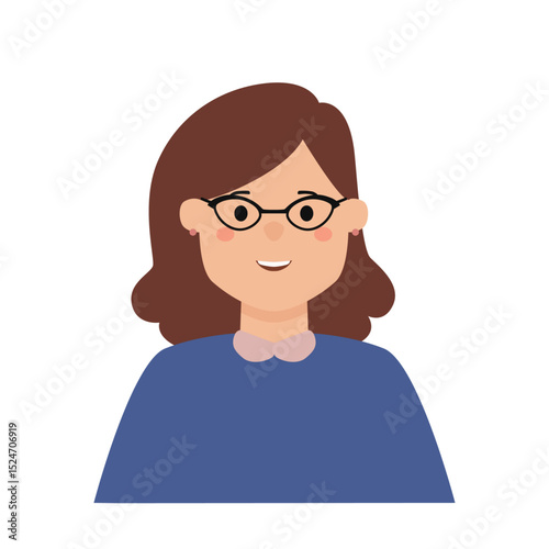 Vector illustrations of flat cartoon character avatars