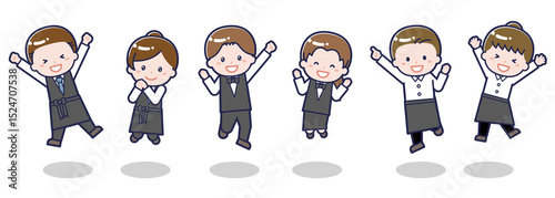 いろいろな人物セット_はしゃぐ_バーテンダー