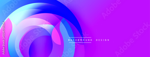 Abstract flowing shapes, vibrant purple, blue gradients. Modern design element for backgrounds, banners, presentations. Smooth transitions create dynamic visual effect.