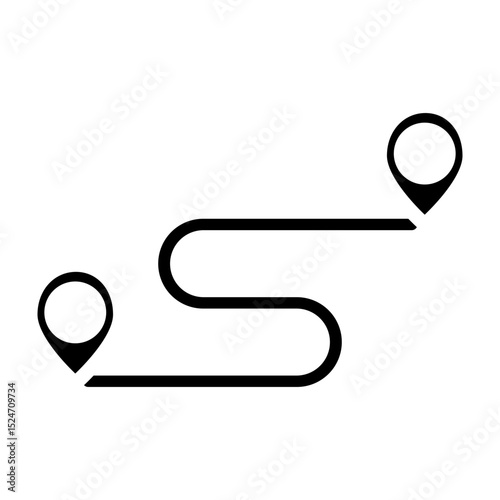 Pathway Vector Glyph Icon Design