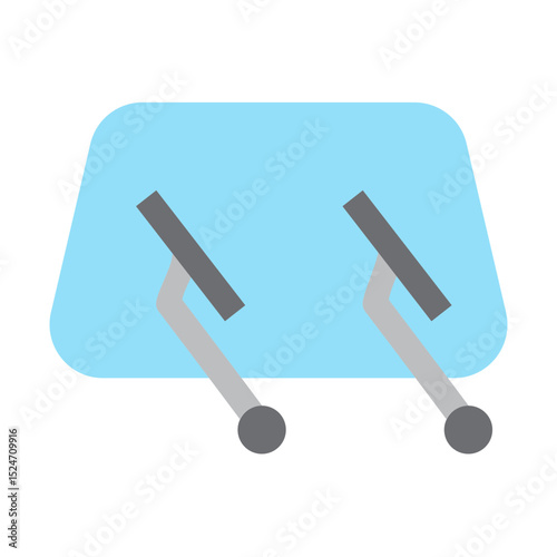 Car Wipers Vector Flat Icon Design
