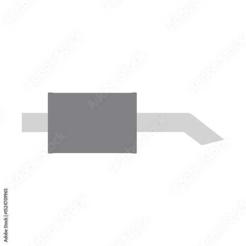 Car Muffler Vector Flat Icon Design
