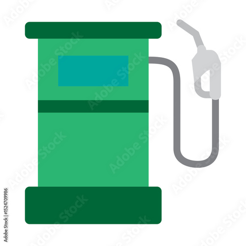 Gas Station Vector Flat Icon Design