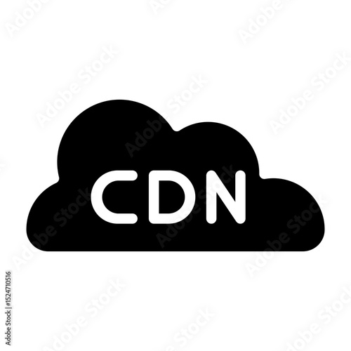 Content Delivery Network Vector Glyph Icon Design