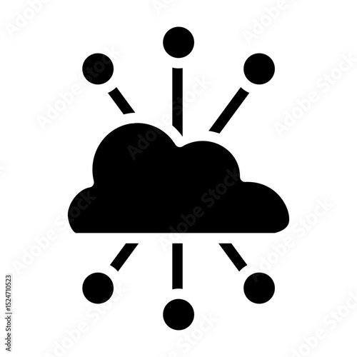 Hub Vector Glyph Icon Design
