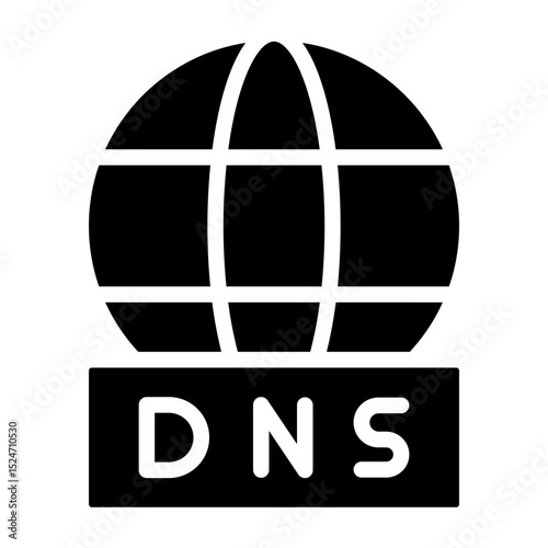 DNS Vector Glyph Icon Design