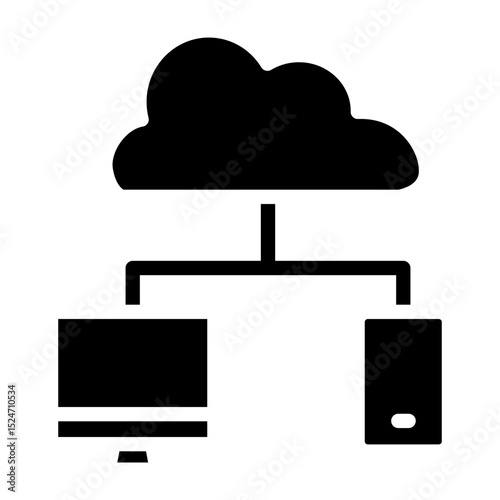 LAN Vector Glyph Icon Design