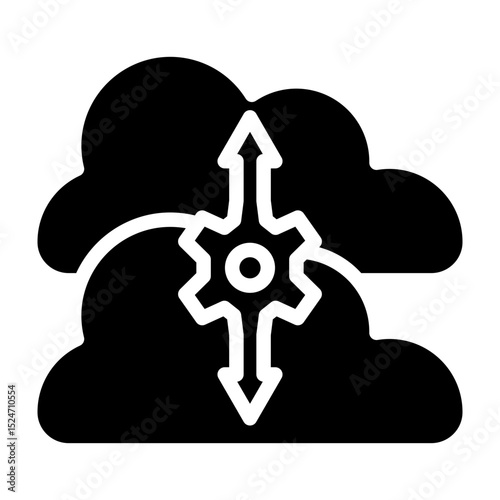 Elasticity Vector Glyph Icon Design