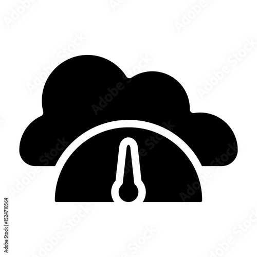 Throughput Vector Glyph Icon Design