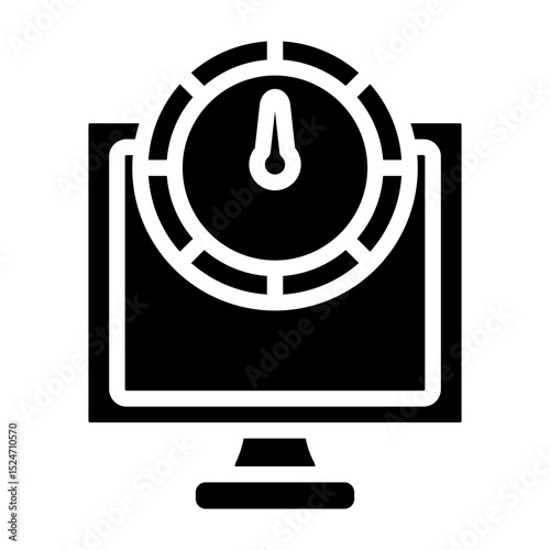 Bandwidth Vector Glyph Icon Design