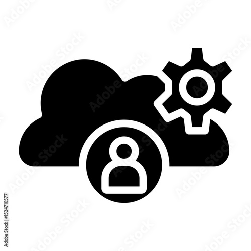 Identity Management Vector Glyph Icon Design