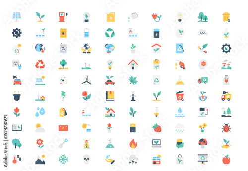A collection of colorful and exquisite vector ICONS