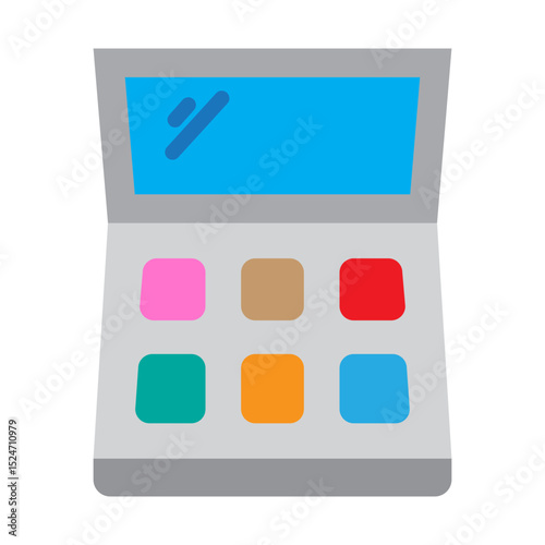 Eyeshadow Palette Vector Flat Icon Design