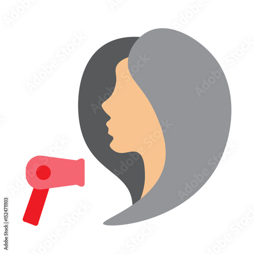 Hairdresser Vector Flat Icon Design