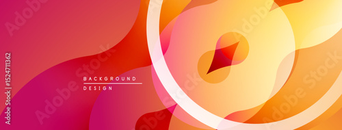 Abstract fluid shapes, warm color gradients. Orange, red, yellow hues blend smoothly. Modern design element for backgrounds.