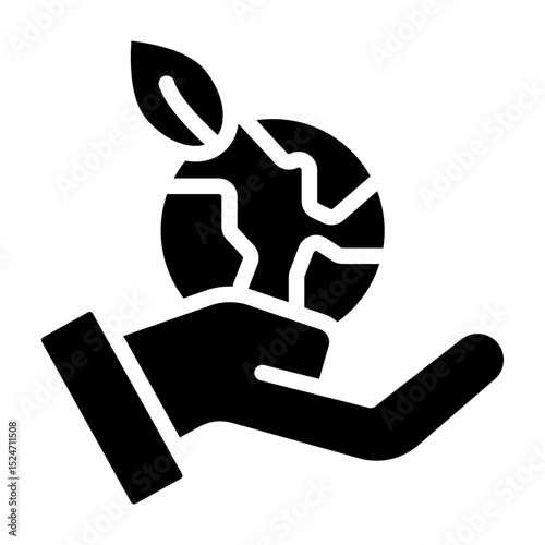 Ecology Vector Glyph Icon Design