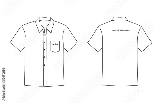 A white collared shirt a plain white tshirt cloth vector file