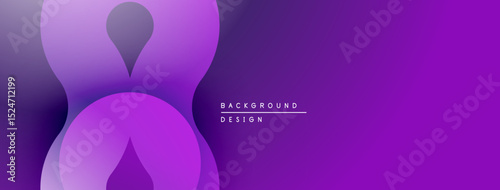 Abstract purple layers create flowing shapes. Gradient transitions offer depth, modern aesthetic. Minimalist design, suitable backdrop.