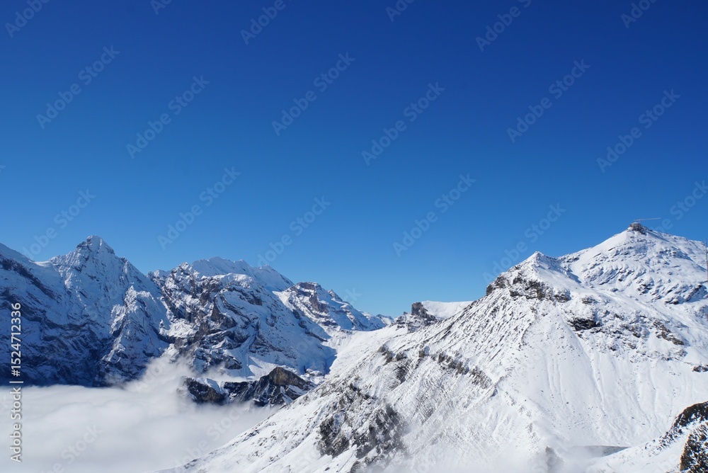 Obraz premium Panoramic view from Birg Station in Switzerland 