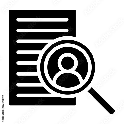 Candidate Vector Glyph Icon Design