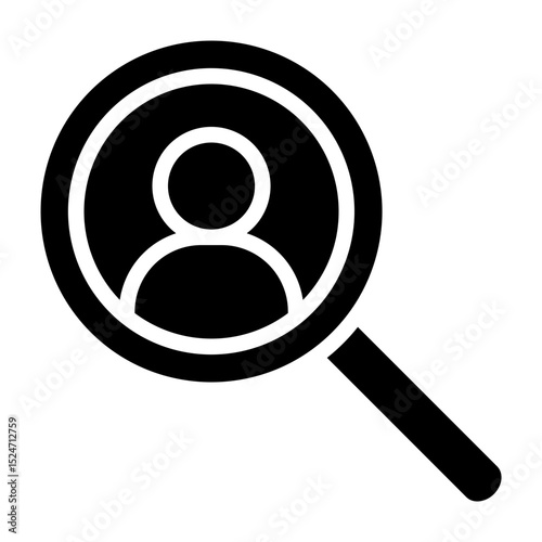 Recruiter Vector Glyph Icon Design