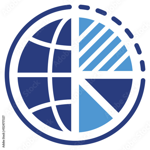 Pie Chart Globe Icon