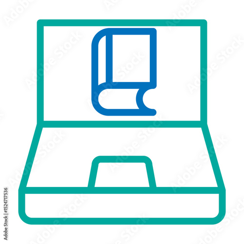 Webcast Vector Line Blue Bluish Green Icon Design