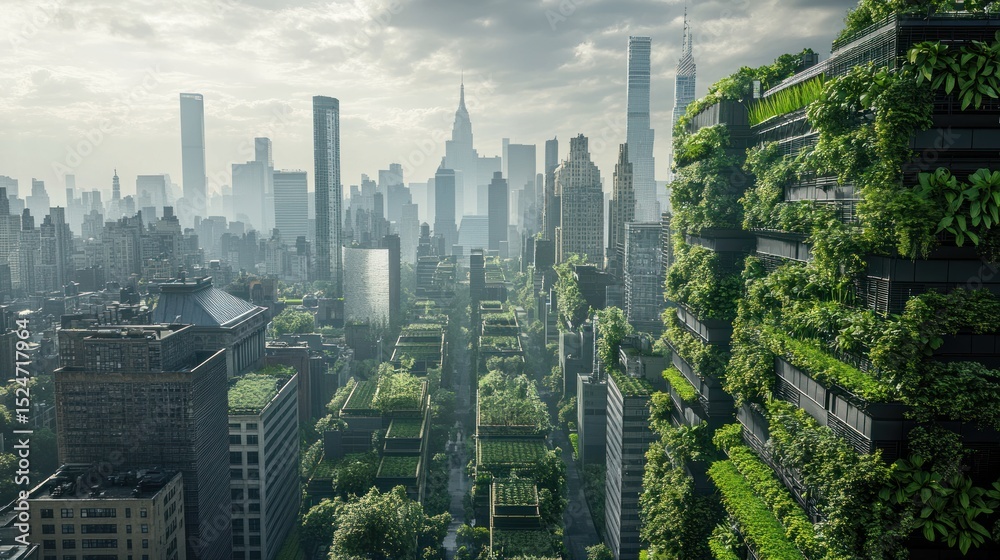 Obraz premium Urban greening cityscape