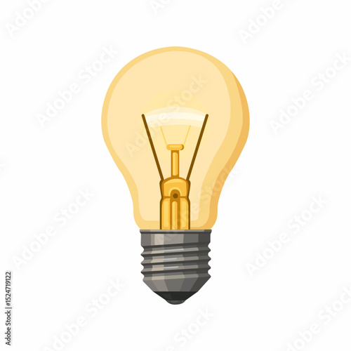 A classic glowing light bulb, representing ideas, innovation, and illumination.