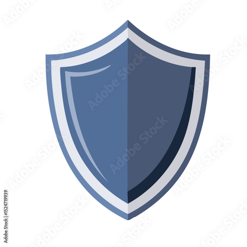 Free Download Blue shield icon with a white border and a flat design - GFXLoad
