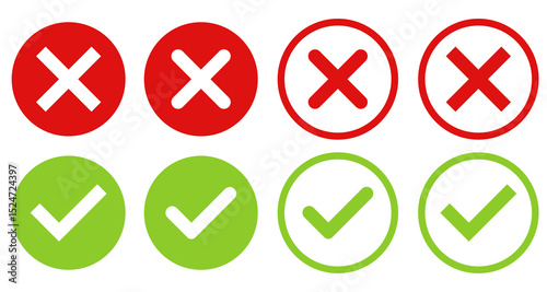 Free Download red and green check mark - GFXLoad