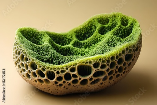 Intricate, organic-looking structure with a porous, textured surface.