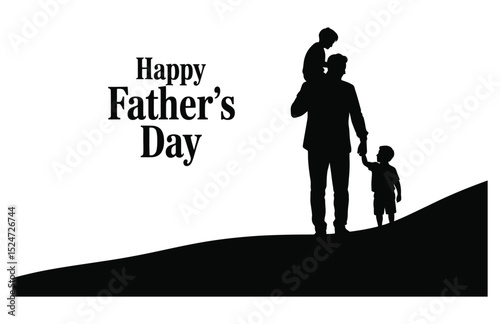 Dad's Special Day – Heartfelt Father's Day Card Vector

