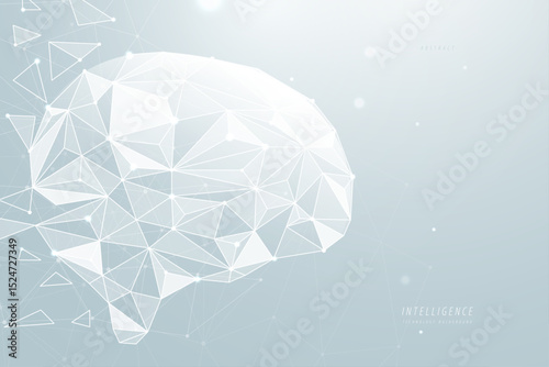 Vector illustrations of geometric abstract intelligent technology characters