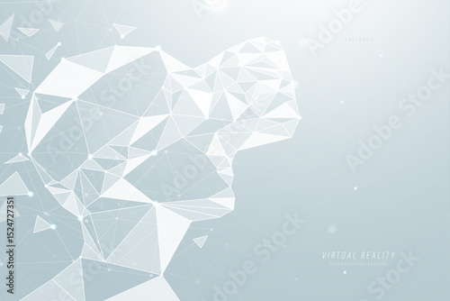 Vector illustrations of geometric abstract intelligent technology characters