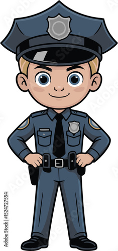 Cartoon Police Officer