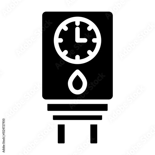 Water Heater Vector Glyph Icon Design
