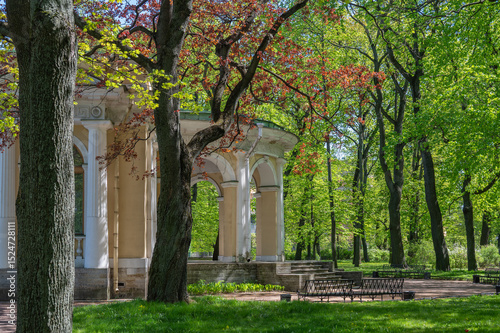 Ancient rotunda in the old park.