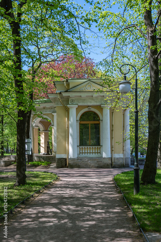 Ancient rotunda in the old park.