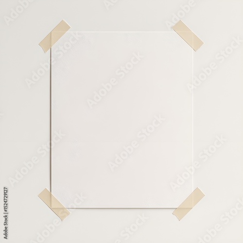 Blank Canvas with Tape Corners
