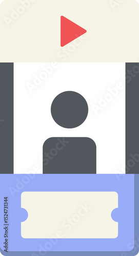 Ticket Booth Flat Icon
